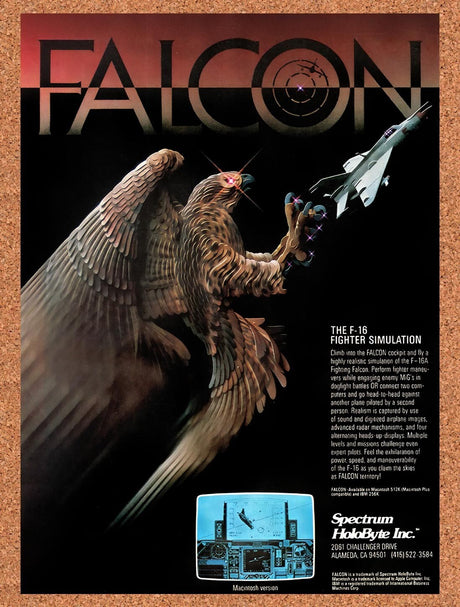 1988 Falcon MS-DOS Original Advertisement / Retro Wall Art v1