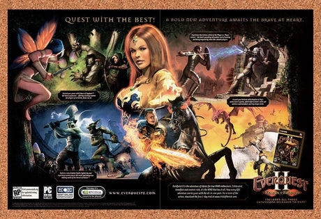 Original 2006 EverQuest 2 Echoes Of Faydwer PC Vintage Ad - Video Game Promo