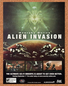 Anarchy Online Alien Invasion PC Original 2006 Ad Authentic Video Game Promo