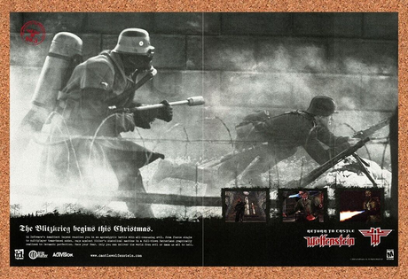 Wolfenstein PC Original 2003 Ad Authentic id Christmas Release Video Game Promo