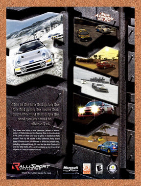 2002 RalliSport Challenge PC Original Advertisement / Retro Promo v1