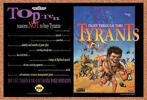 1993 Tyrants Genesis Original Advertisement / Retro Wall Art v1