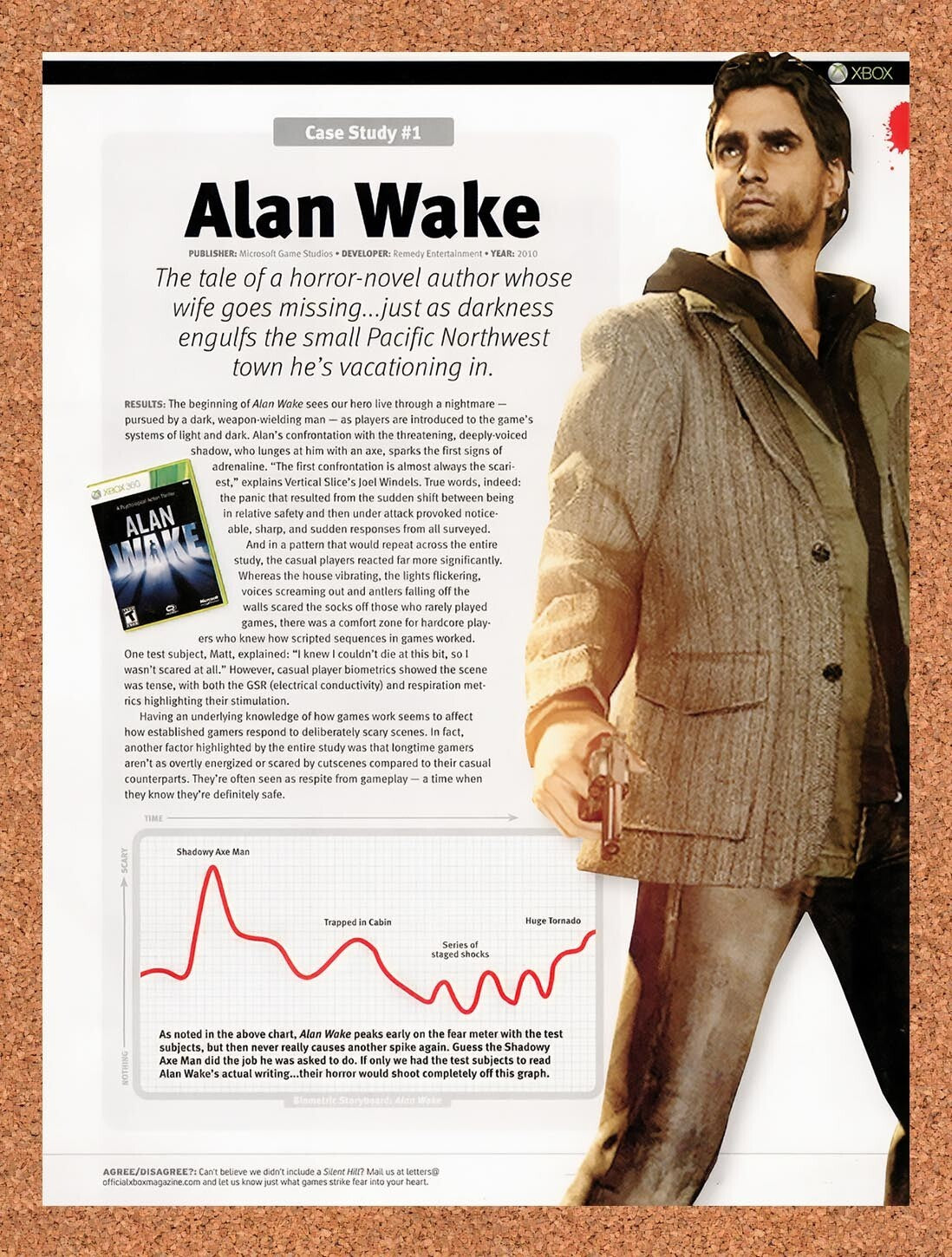 2011 Alan Wake Xbox 360 Case Study Original Advertisement / Retro Wall Art v4