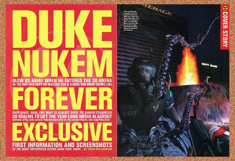 Duke Nukem Forever Original 1999 Print Ad Authentic FPS Video Game Review Promo