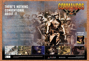 2001 Commandos 2 PC Original Advertisement / Retro Promo v3