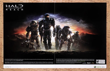 2010 Halo Reach Xbox 360 Original Advertisement / Retro Wall Art v2