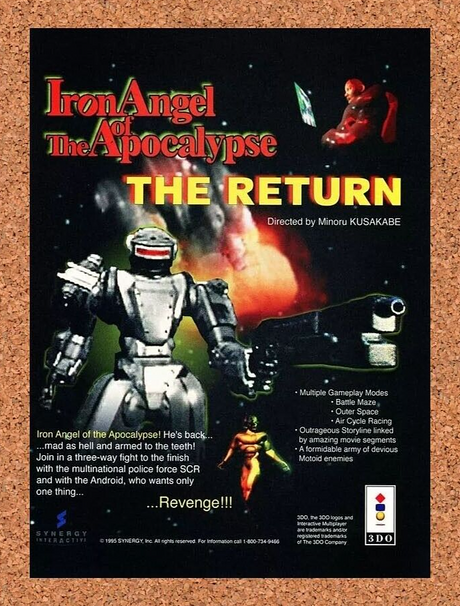 Iron Angel of The Apocalypse 3DO The Return Original 1996 Ad Video Game Promo