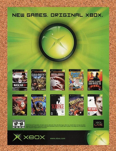 Microsoft Xbox Original 2008 Ad Authentic Microsoft Game Console Promo