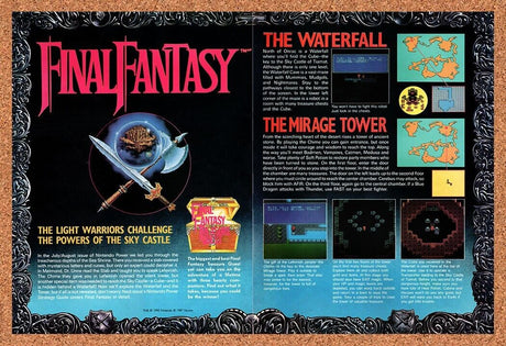 1990 Final Fantasy NES Original Advertisement / Retro Wall Art v2