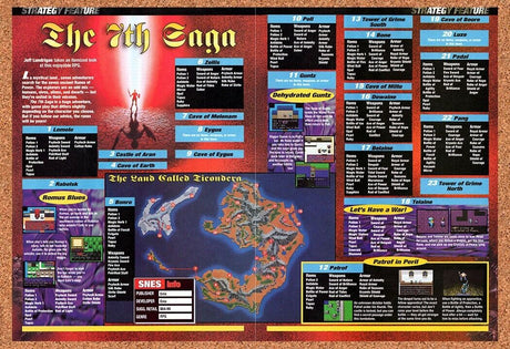 1994 The 7th Saga SNES Original Advertisement / Retro Wall Art v1