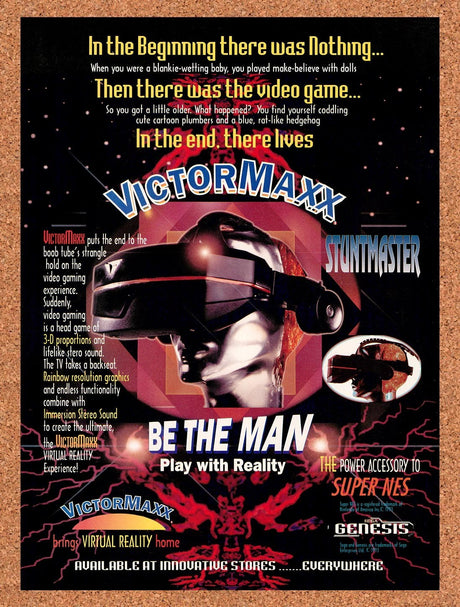 1993 VictorMaxx SNES Virtual Reality Original Advertisement / Retro Promo v1
