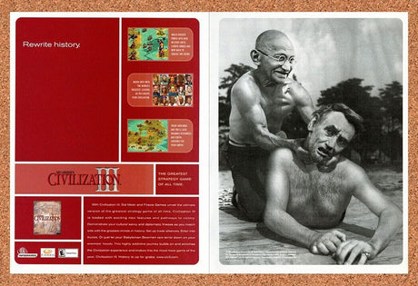 Civilization III PC Original 2003 Print Ad Authentic Funny Video Game Promo