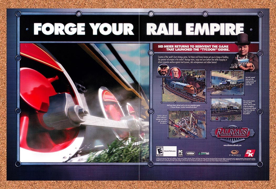 2006 Sid Meier's Railroads PC Original Advertisement / Retro Promo v2