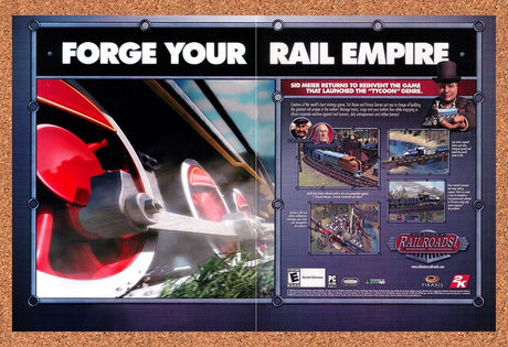 2006 Sid Meier's Railroads PC Original Advertisement / Retro Promo v2