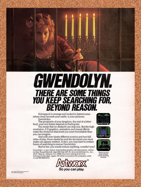1983 Gwendolyn Vic-20 Original Advertisement / Retro Wall Art v1