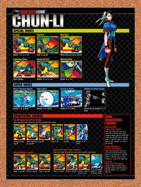 1999 Marvel vs Capcom Clash Of Super Heroes Chun-Li Special Moves Original Ad 4