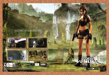 2006 Tomb Raider Legend PS2 Original Advertisement / Retro Promo v4