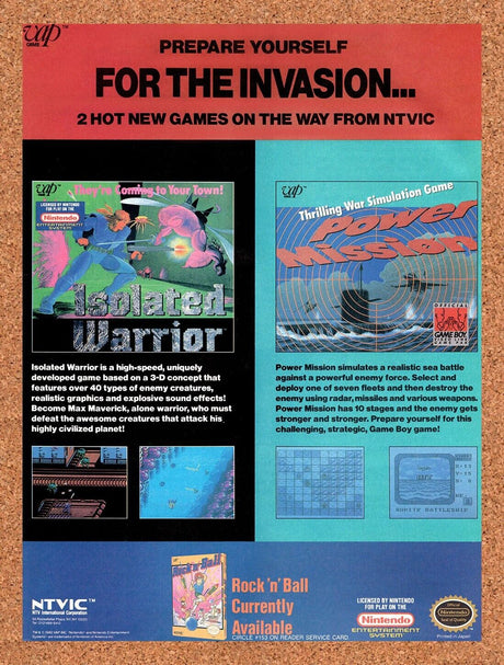 1991 NTVIC NES Games Original Advertisement / Retro Wall Art v1