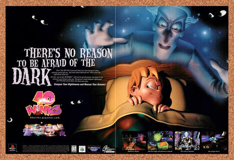 1999 40 Winks PS1 Original Advertisement / Retro Promo v1