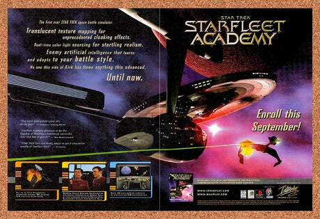 1997 Star Trek Starfleet Academy PC Original Advertisement / Retro Promo v7