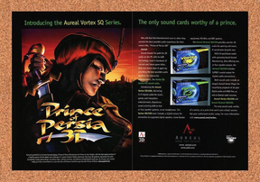 Prince Of Persia 3D PC Original 1999 Ad Authentic Auereal Vortex GPU Game Promo