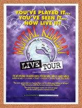 1992 Mortal Kombat Live Tour Original Advertisement / Retro Wall Art v1