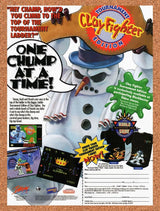 1994 ClayFighter Tournament Edition Blockbuster Sweepstakes Original Ad / Art v1