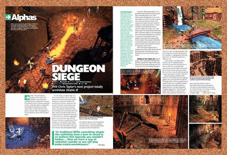 Dungeon Siege PC Original 2002 Vintage Ad - Video Game Review Promo