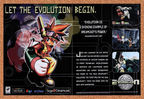 1999 Evolution Dreamcast Original Advertisement / Retro Wall Art v1