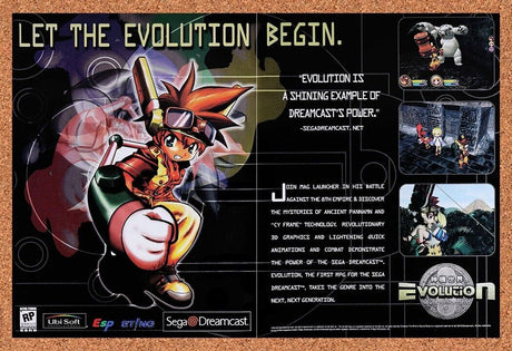 1999 Evolution Dreamcast Original Advertisement / Retro Wall Art v1