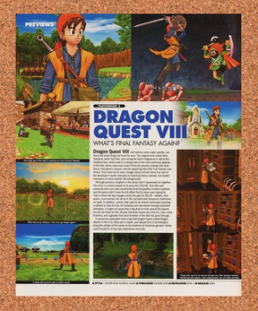 Dragon Quest VIII 8 PS2 Original 2005 Ad Authentic Launch Video Game Art Promo
