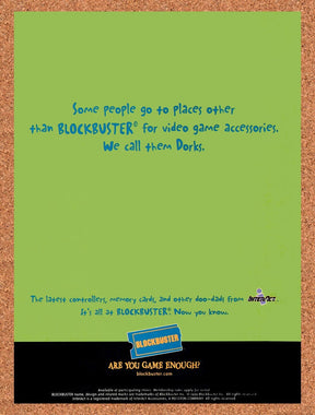 1999 Blockbuster Video Game Accessories Original Ad / Retro Wall Art v15