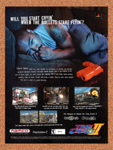 2000 Time Crisis II PS2 Original Advertisement / Retro Wall Art v1