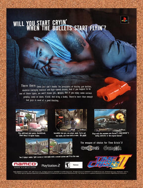 2000 Time Crisis II PS2 Original Advertisement / Retro Wall Art v1