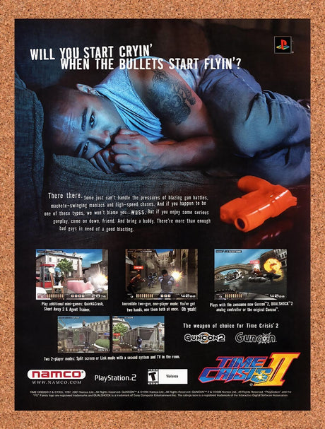 2000 Time Crisis II PS2 Original Advertisement / Retro Wall Art v1