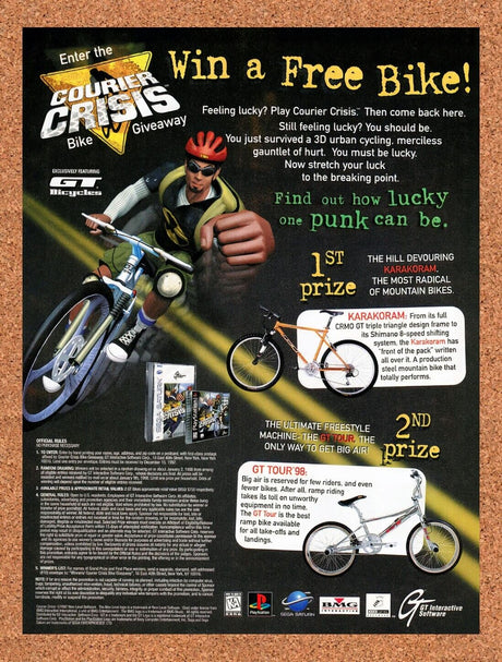 1997 Courier Crisis Sweepstakes Original Advertisement / Retro Wall Art v2