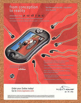 Zodiac Tapwave Mobile Gaming Original 2003 Ad Authentic Obscure Video Game Promo