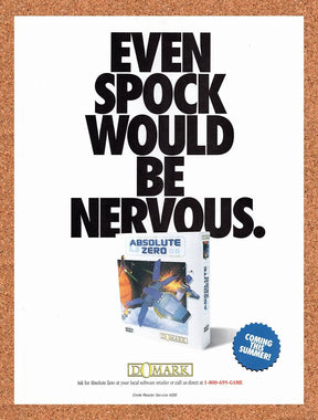 1995 Absolute Zero PC Original Advertisement / Retro Wall Art v1