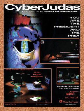 1994 CyberJudas PC Original Advertisement / Retro Promo v1