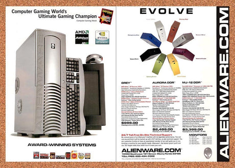 2002 Alienware Evolve Computer Gaming Worlds Choice Original Ad / Promo v6