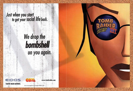 1998 Tomb Raider III PC Original Advertisement / Retro Wall Art v7