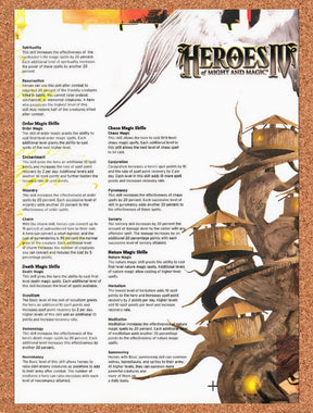 2002 Heroes Of Might And Magic IV Skills Original Advertisement / Promo vr3