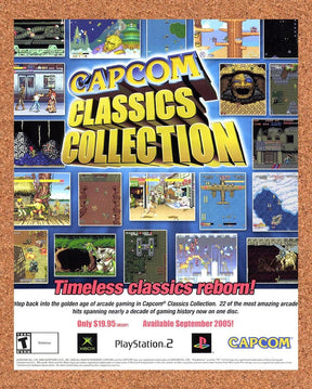 2005 Capcom Classics Collection PS2 Original Advertisement / Retro Promo v1