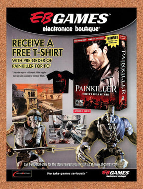 2004 Painkiller EB Games Original Advertisement / Retro Promo v5
