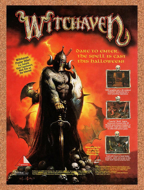 1995 Witchaven PC Original Advertisement / Retro Promo v4