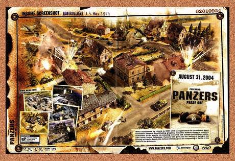 2004 Codename Panzers Phase One PC Original Advertisement / Retro Promo v3