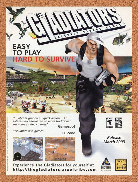 Gladiators Galactic Circus Games PC Original 2005 Ad Authentic Video Game Promo