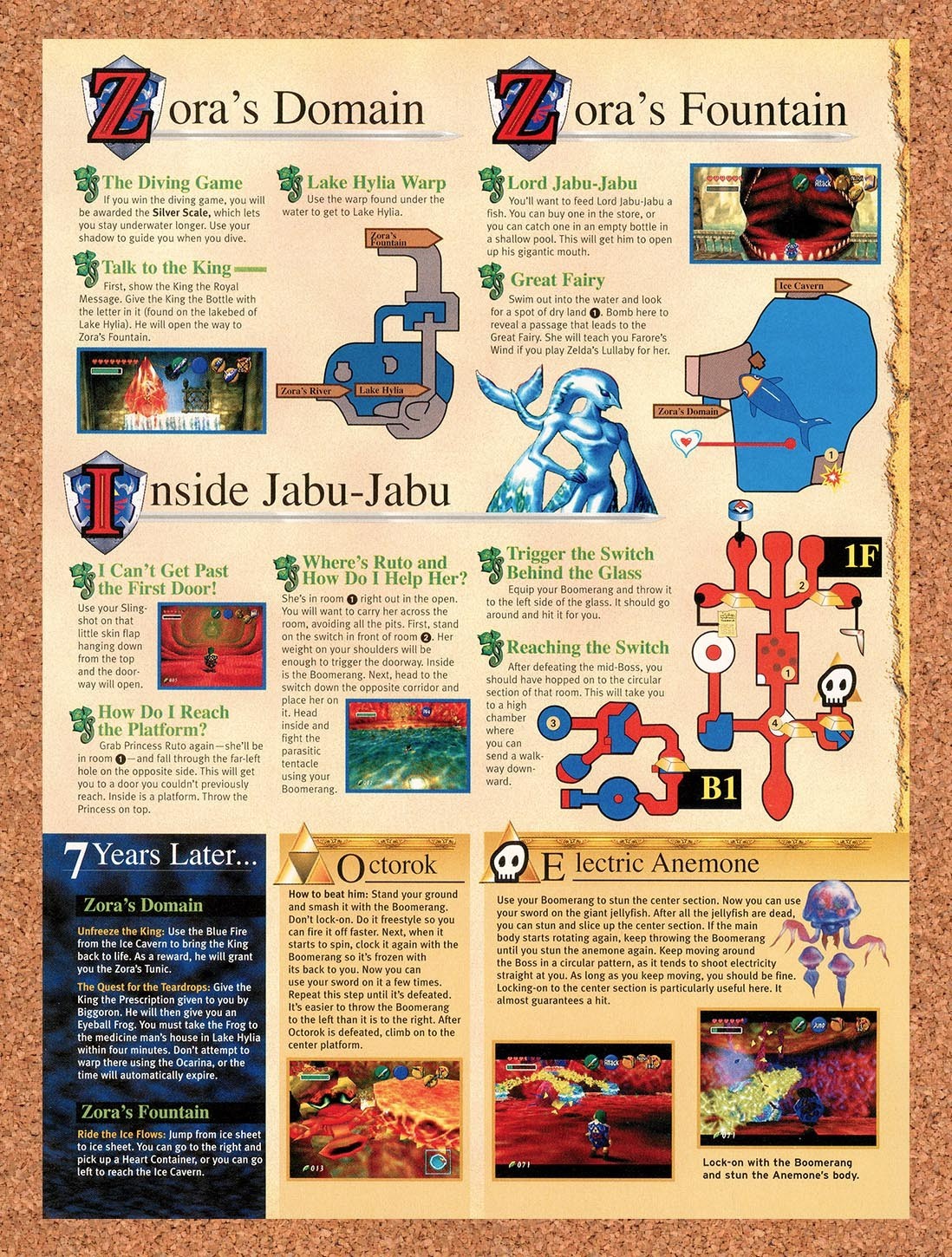 1999 Zelda Ocarina Of Time Zora's Domain - Jabu-Jabu Original Ad / Promo vr8