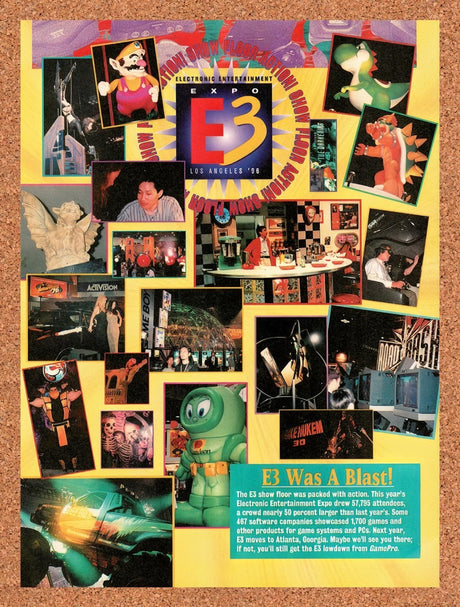 1996 E3 Expo Los Angeles GamePro Floor Action Original Advertisement / Promo vr2