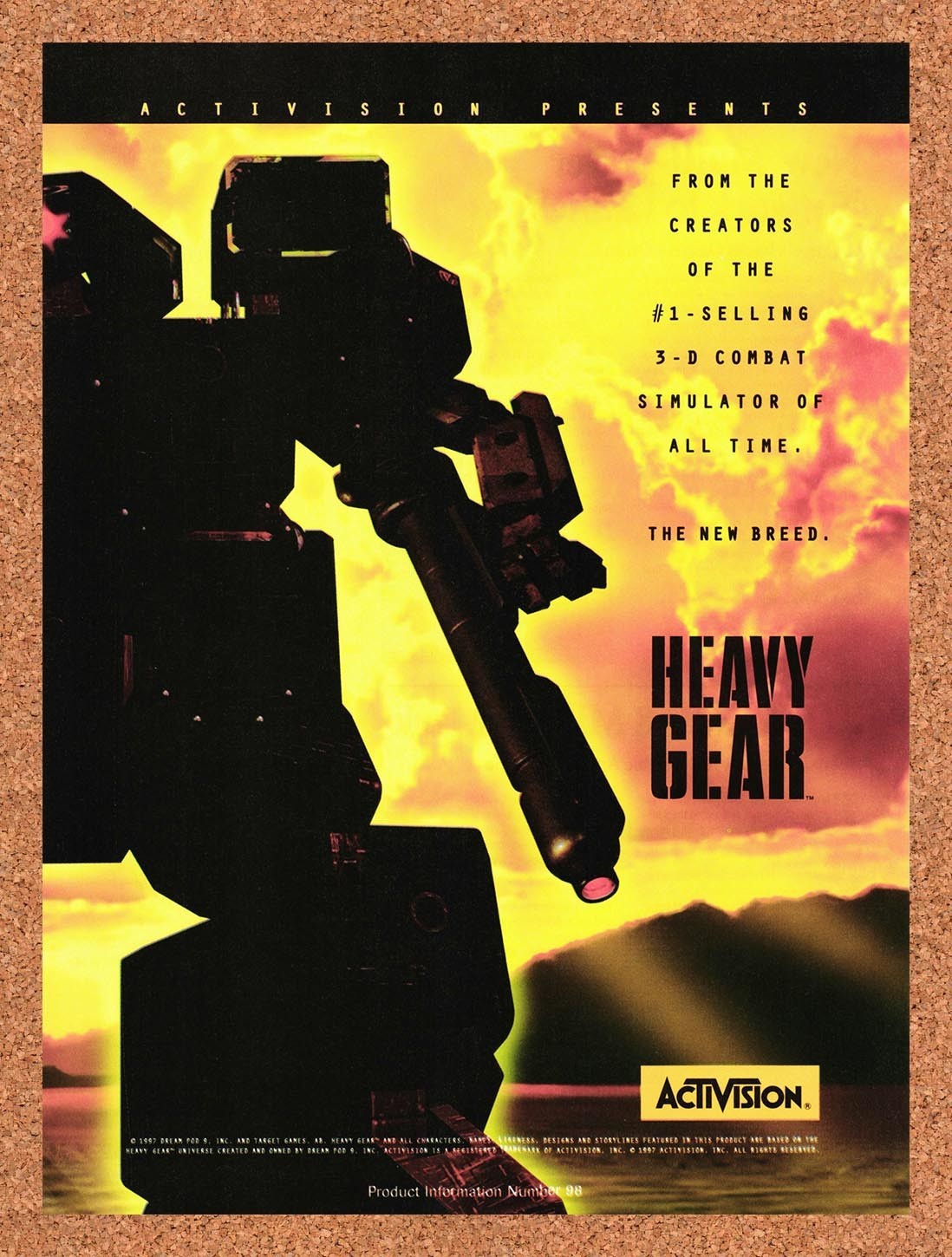 1997 Heavy Gear PC Original Advertisement / Retro Promo v4